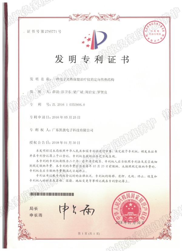 一種電子光熱保健治療儀的定向傳熱結(jié)構(gòu)2